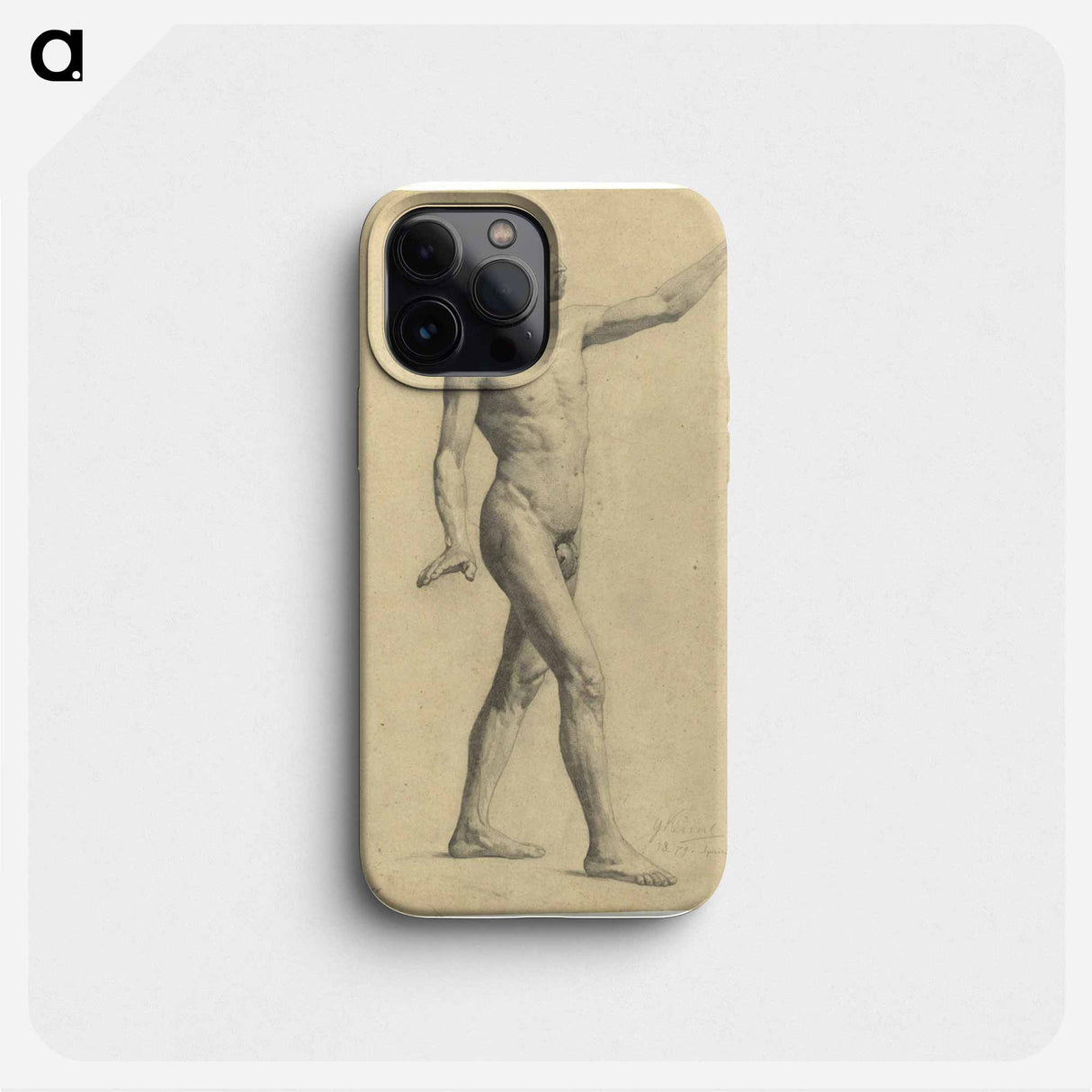 Male Academy Nude in motion - Gustav Klimt Phone Case.