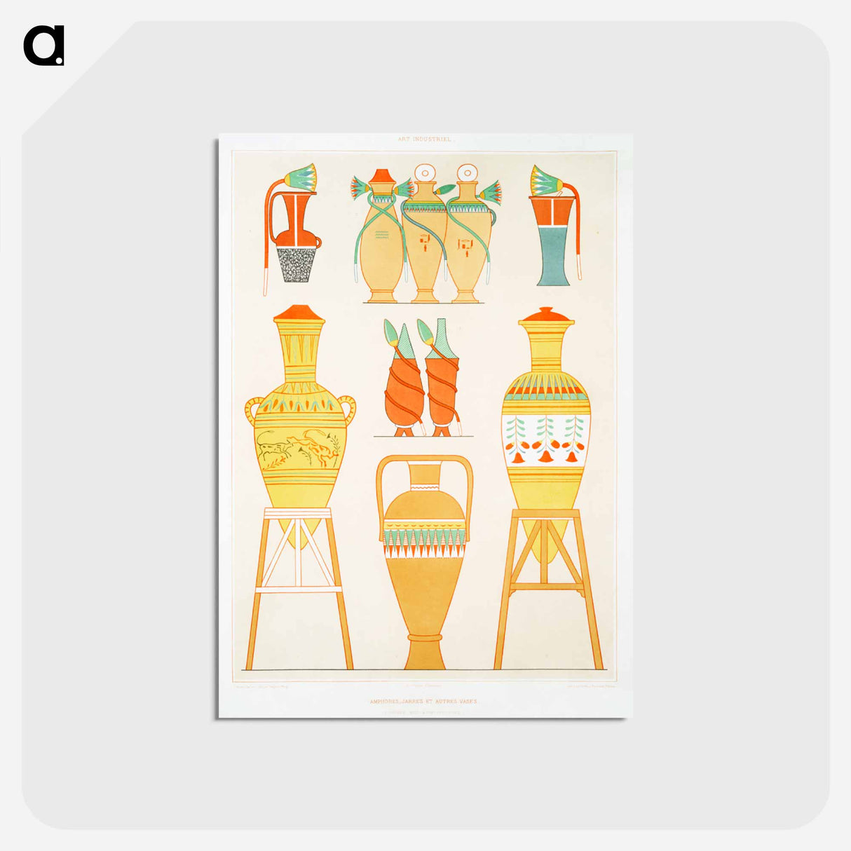 アートポストカード-Egyptian Urns
 - エジプト美術史 Postcard.