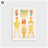 アートポストカード-Egyptian Urns
 - エジプト美術史 Postcard.