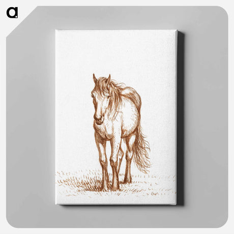 アートパネル-Standing horse - ジャン ベルナール Canvas.