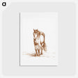 アートポストカード-Standing horse - ジャン ベルナール Postcard.