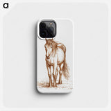 Standing horse - Jean Bernard Phone Case.