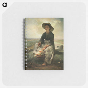 アートメモ帳-The Young Shepherdess - ジャン フランソワ ミレー Memo.