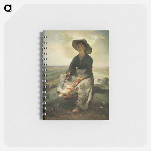 The Young Shepherdess - ジャン フランソワ ミレー Memo.