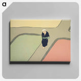 アートパネル-Path through the fields from Momoyogusa–Flowers of a Hundred Generations - 神坂 雪佳 Canvas.