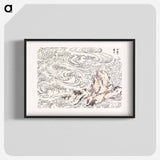 Hokusai's Whirlpool at Awa - Katsushika Hokusai Poster.