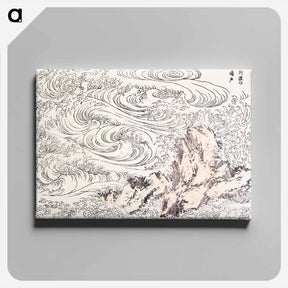アートパネル-Hokusai’s Whirlpool at Awa - 葛飾 北斎 Canvas.