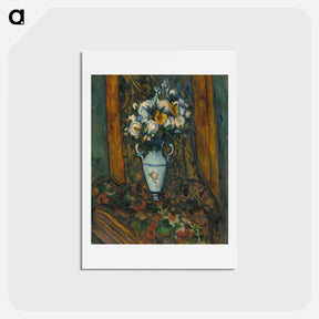アートポストカード-Vase of Flowers - ポール セザンヌ Postcard.
