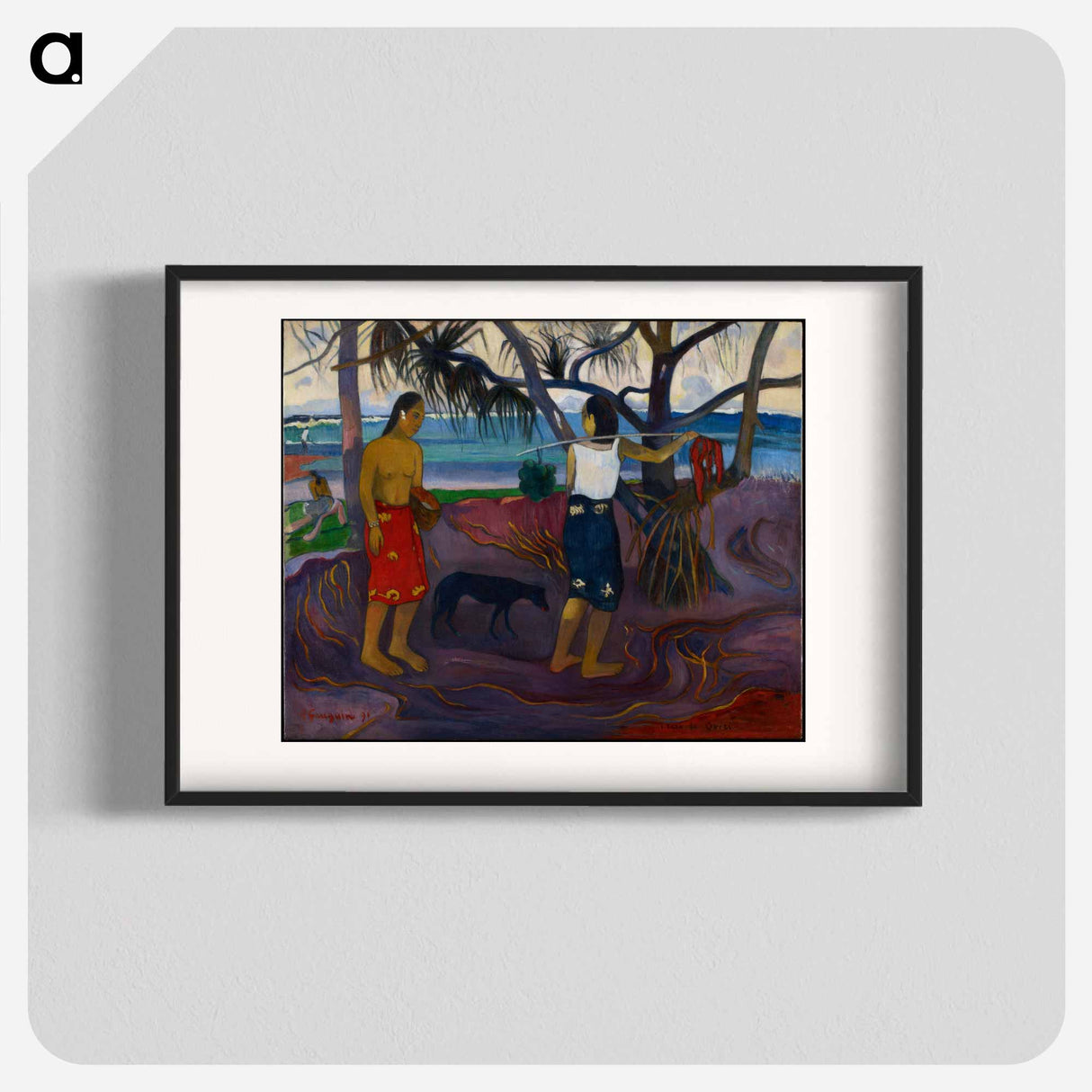 I Raro Te Oviri (Under the Pandanus) - Paul Gauguin Poster.