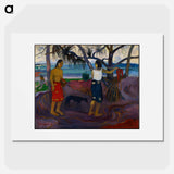 I Raro Te Oviri (Under the Pandanus) - Paul Gauguin Poster.