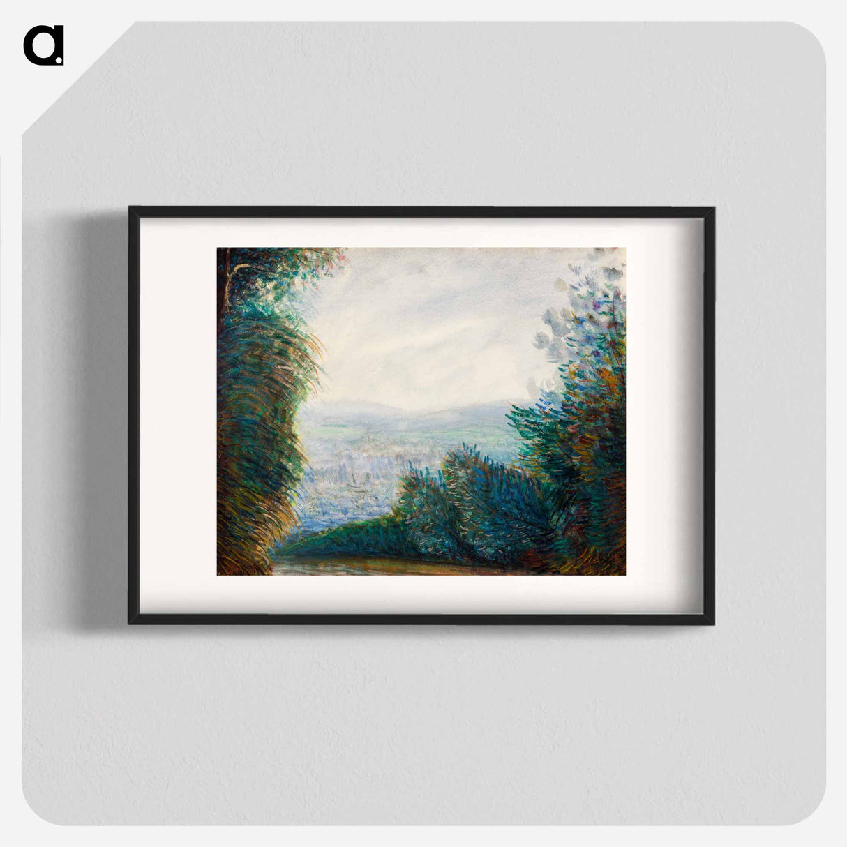 The Auvers Valley on the Oise River - Pierre-Auguste Renoir Poster.