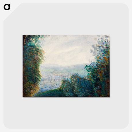 アートポストカード-The Auvers Valley on the Oise River - ピエール オーギュスト ルノワール Postcard.