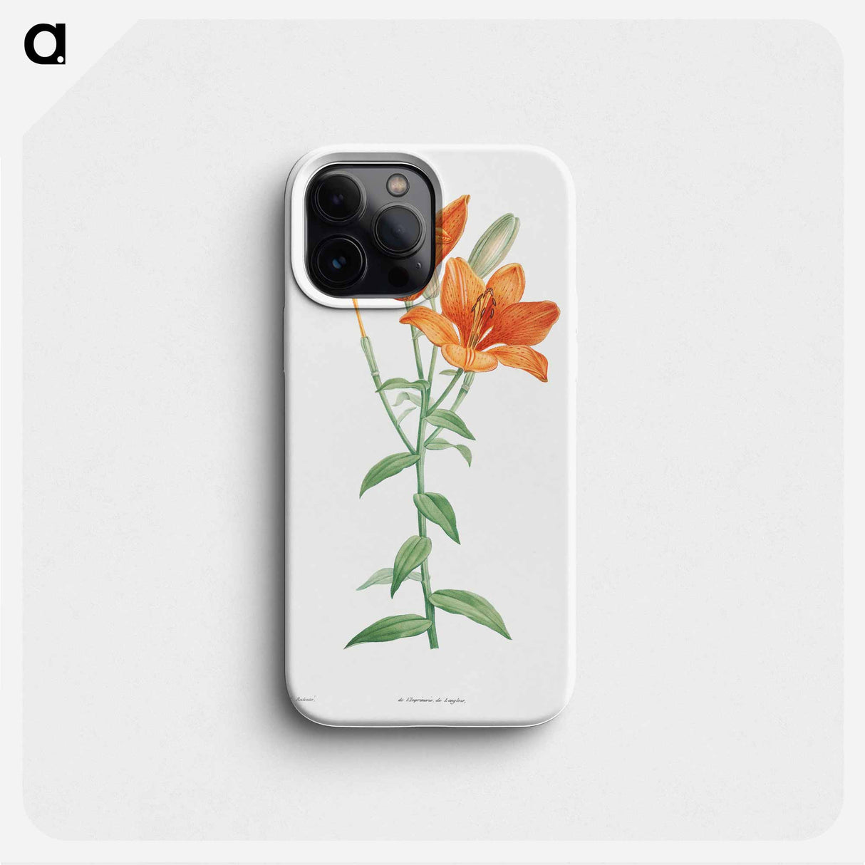Orange bulbous lily - ピエール ジョゼフ ルドゥーテ Phone Case.