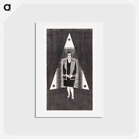 アートポストカード-Young Woman in Triangle
 - サミュエル ジェスルン Postcard.