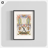 アートポスター-Guide for Constructing the Letter X from Mira Calligraphiae Monumenta
 - 書道のお手本 Poster.