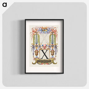 アートポスター-Guide for Constructing the Letter X from Mira Calligraphiae Monumenta
 - 書道のお手本 Poster.