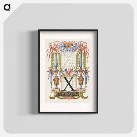 アートポスター-Guide for Constructing the Letter X from Mira Calligraphiae Monumenta
 - 書道のお手本 Poster.