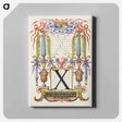 アートパネル-Guide for Constructing the Letter X from Mira Calligraphiae Monumenta
 - 書道のお手本 Canvas.