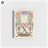 アートメモ帳-Guide for Constructing the Letter X from Mira Calligraphiae Monumenta
 - 書道のお手本 Memo.