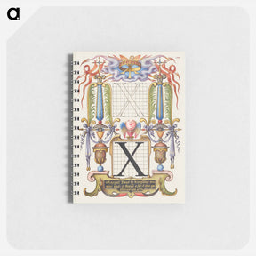 アートメモ帳-Guide for Constructing the Letter X from Mira Calligraphiae Monumenta
 - 書道のお手本 Memo.