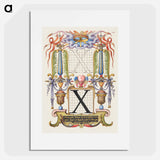 アートポスター-Guide for Constructing the Letter X from Mira Calligraphiae Monumenta
 - 書道のお手本 Poster.