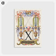 アートポストカード-Guide for Constructing the Letter X from Mira Calligraphiae Monumenta
 - 書道のお手本 Postcard.