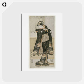 アートポストカード-Iwai Hanshirō IV as Otoma, Daughter of Ohina from Inamuragasaki in Kamakura, actually Kikusui, the wife of Kusunoki Masashige - 東洲斎 写楽 Postcard.