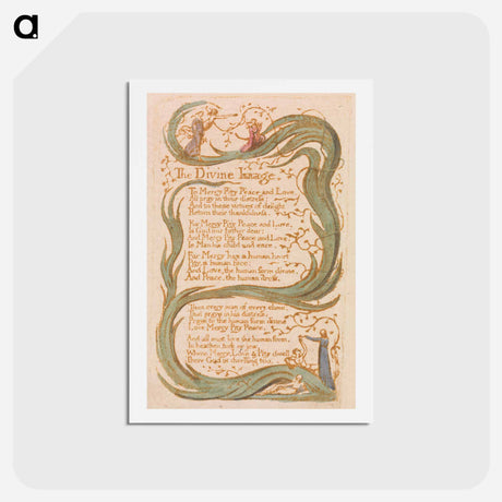 アートポストカード-The Divine Image - ウィリアム ブレイク Postcard.