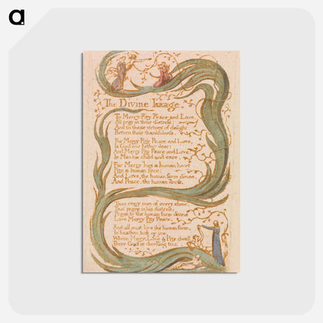 アートポストカード-The Divine Image - ウィリアム ブレイク Postcard.