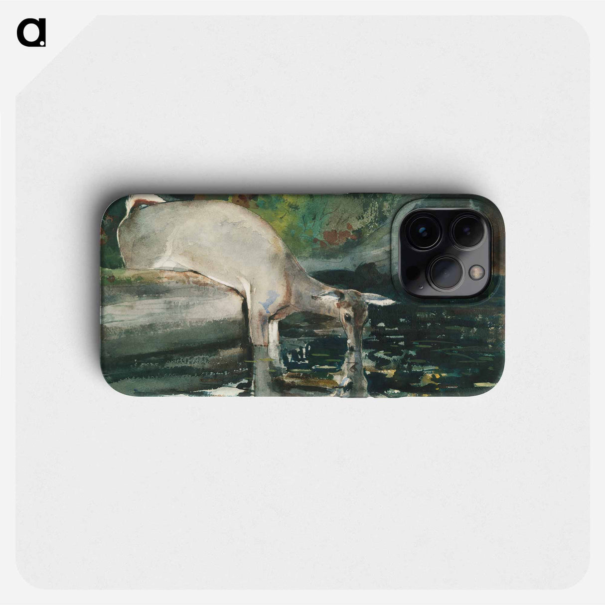 Deer Drinking - Winslow Homer Phone Case.