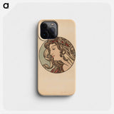 Stained glass window for the facade of the Fouquet boutique - Alphonse Mucha Phone Case.