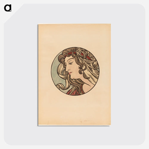 Stained glass window for the facade of the Fouquet boutique - Alphonse Mucha Postcard.