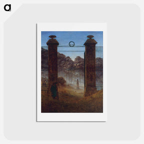 アートポストカード-The Cemetery Entrance - カスパー ダーヴィト フリードリヒ Postcard.