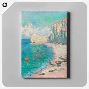 アートパネル-The Beach and the Falaise d'Amont - クロード モネ Canvas.