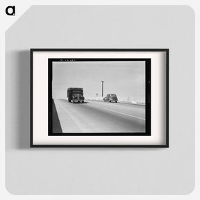 アートポスター-Untitled photo, possibly related to: Between Tulare and Fresno. Overpass on U.S. 99 - ドロテア ラング Poster.
