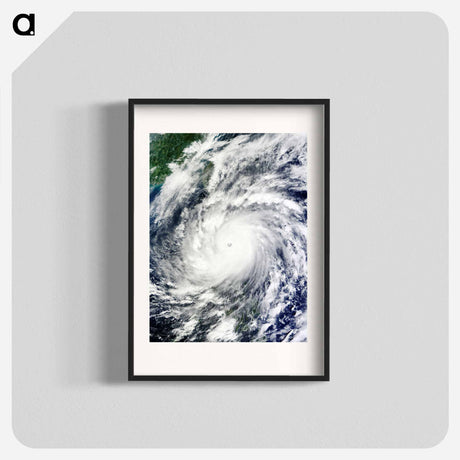アートポスター-Supertyphoon Megi as Seen by Terra Satellite
 - 上空からの地球 Poster.