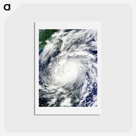 アートポストカード-Supertyphoon Megi as Seen by Terra Satellite
 - 上空からの地球 Postcard.