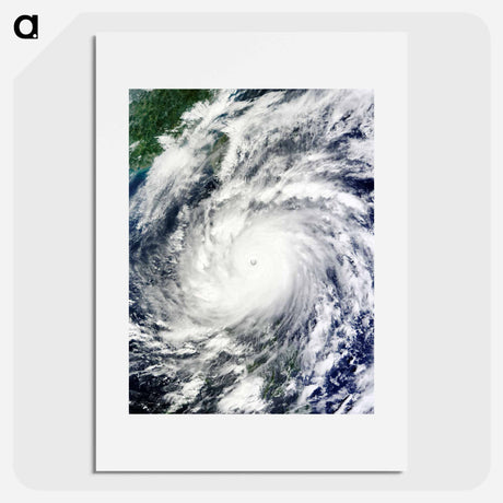 アートポスター-Supertyphoon Megi as Seen by Terra Satellite
 - 上空からの地球 Poster.