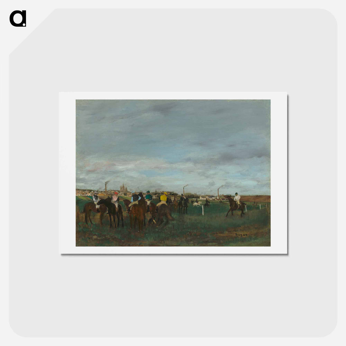 アートポストカード-The Races - エドガー ドガ Postcard.