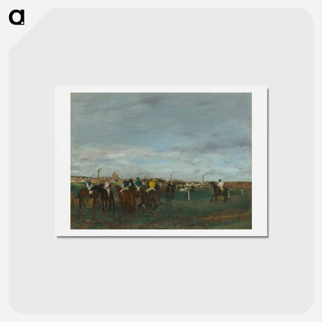 アートポストカード-The Races - エドガー ドガ Postcard.