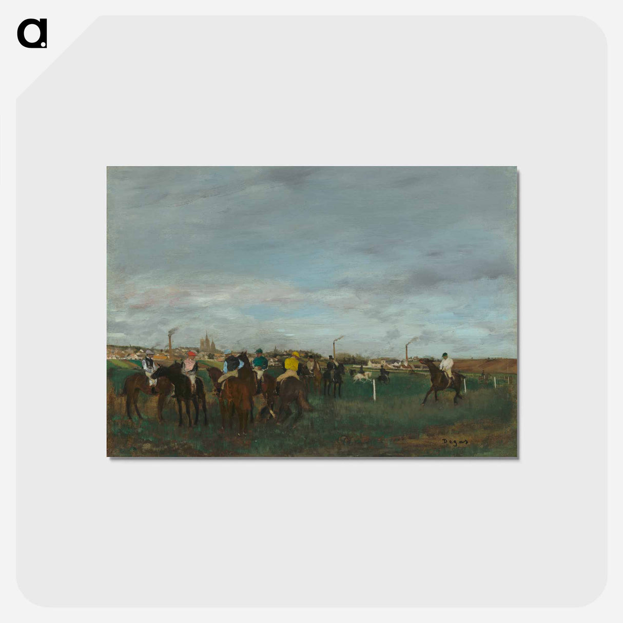 アートポストカード-The Races - エドガー ドガ Postcard.