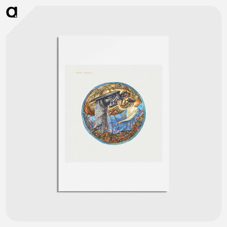 アートポストカード-Wake, Dearest from The Flower Book - エドワード バーン ジョーンズ Postcard.