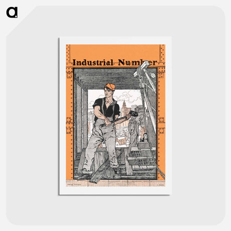アートポストカード-Industrial Number - エドワード ペンフィールド Postcard.