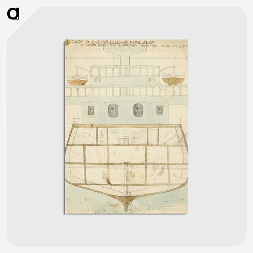 おもちゃの軍艦の設計図 - エゴン シーレ Postcard.