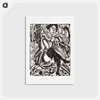 アートポストカード-Woman Tying Her Shoe - エルンスト ルートヴィヒ キルヒナー Postcard.