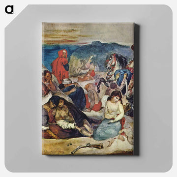 Massacre of Chios (Study) - ウジェーヌ ドラクロワ Canvas.