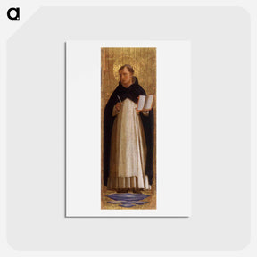 アートポストカード-St. Thomas Aquinas - フラ アンジェリコ Postcard.