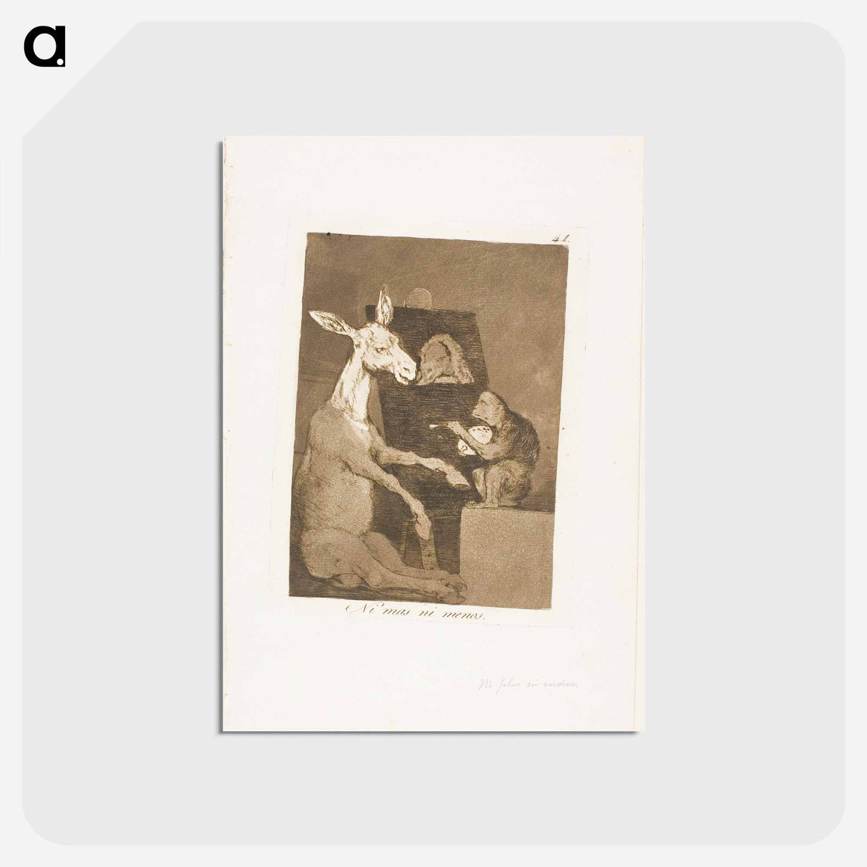 アートポストカード-Neither more nor less - フランシスコ デ ゴヤ Postcard.