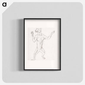 アートポスター-Tiger Body, Standing in Human Posture
 - ジョージ スタッブス Poster.