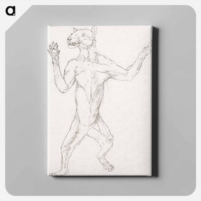 アートパネル-Tiger Body, Standing in Human Posture
 - ジョージ スタッブス Canvas.